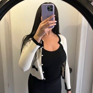 ZARA - Classy White Knit Cardigan